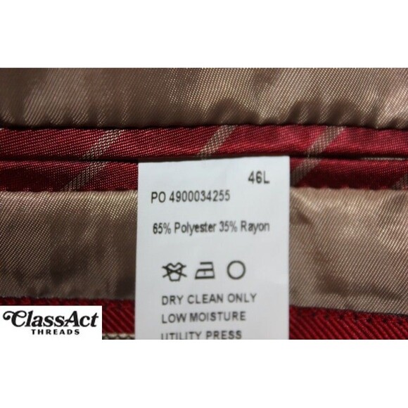 IZOD Blazer Sport Coat Suit Jacket Gray Checked Business Men's 44L - Picture 7 of 8